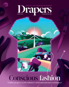 Drapers March 2024 cover Conscious fashion